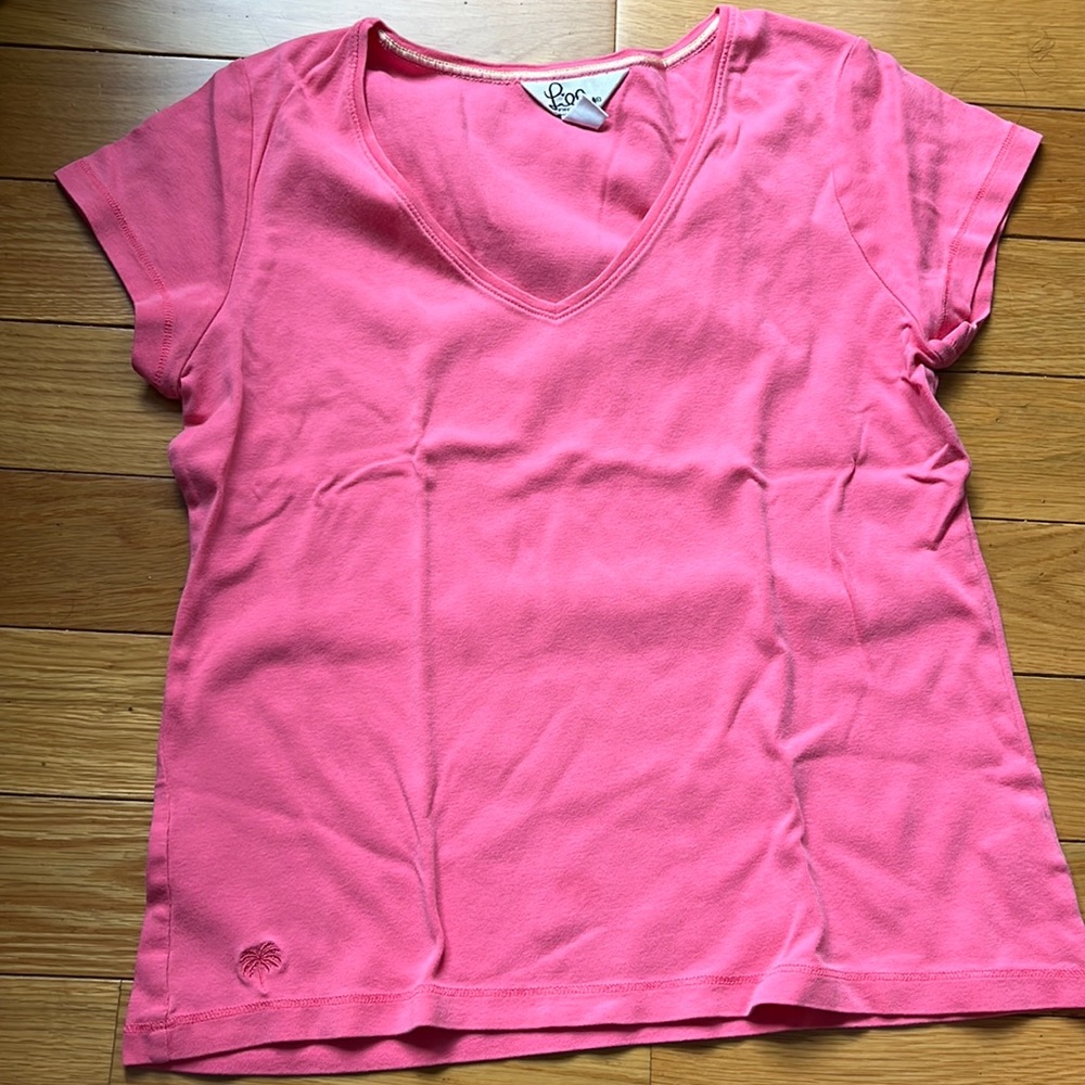 Lilly Pulitzer Hot Pink Vneck